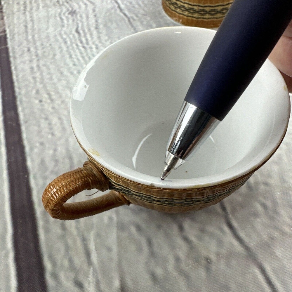 RARE!‎ VINTAGE QING DYNASTY BAMBOO WEAVE OVER PORCELAIN PANDA TEA SET EXCELLENT! - Picture 7 of 13
